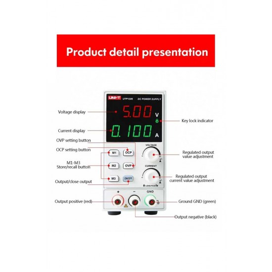 Unit Utp 1306 32V 6A Ayarlanabilir Dc Güç Kaynağı